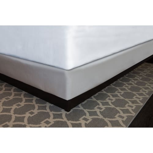 Designer Décor Contour Box Spring Wrap, Polyester Shantung, Queen 9", 60x80x9, Soft Pewter